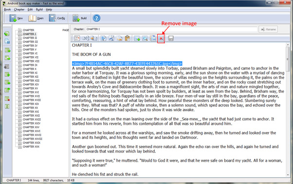 Android book app maker remove the current image