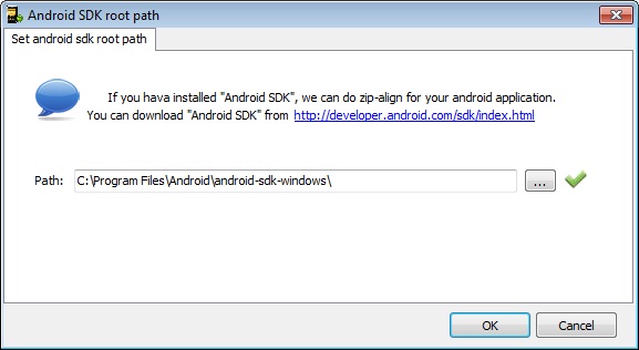 set Android SDK root path